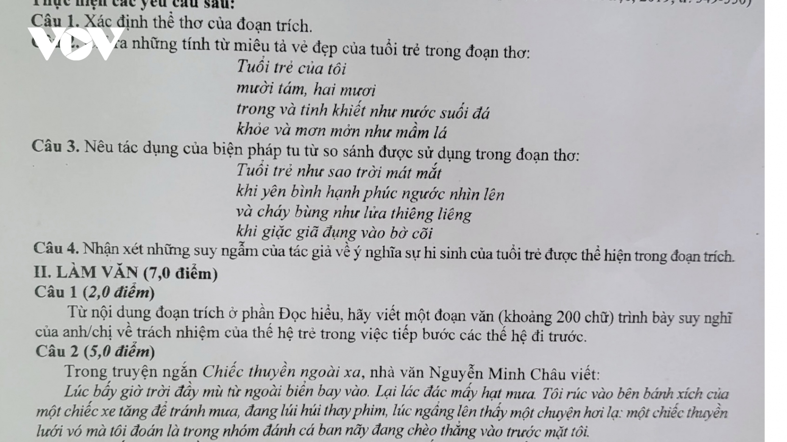 Tác phẩm "Chiếc thuyền ngoài xa" vào đề thi Ngữ văn tốt nghiệp THPT 2022